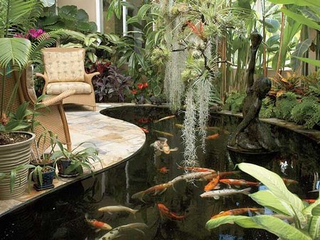 greenhouse water feature